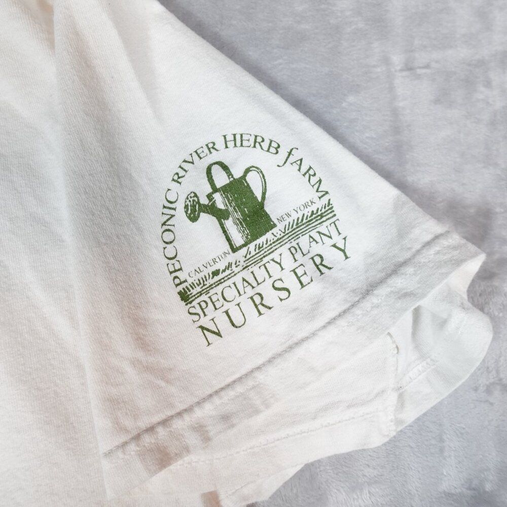 Vintage Peconic River Herb Farm New York T Shirt Mens XL Flower Plants Y2K READ - Picture 6 of 8